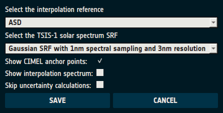 Interpolation Settings Window