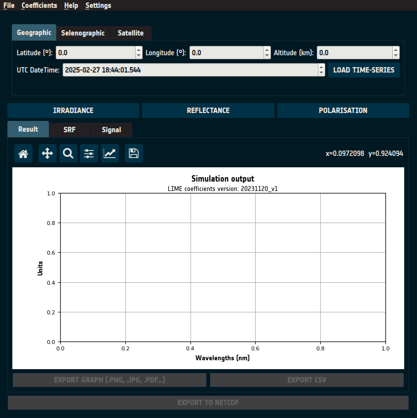 Simulation page